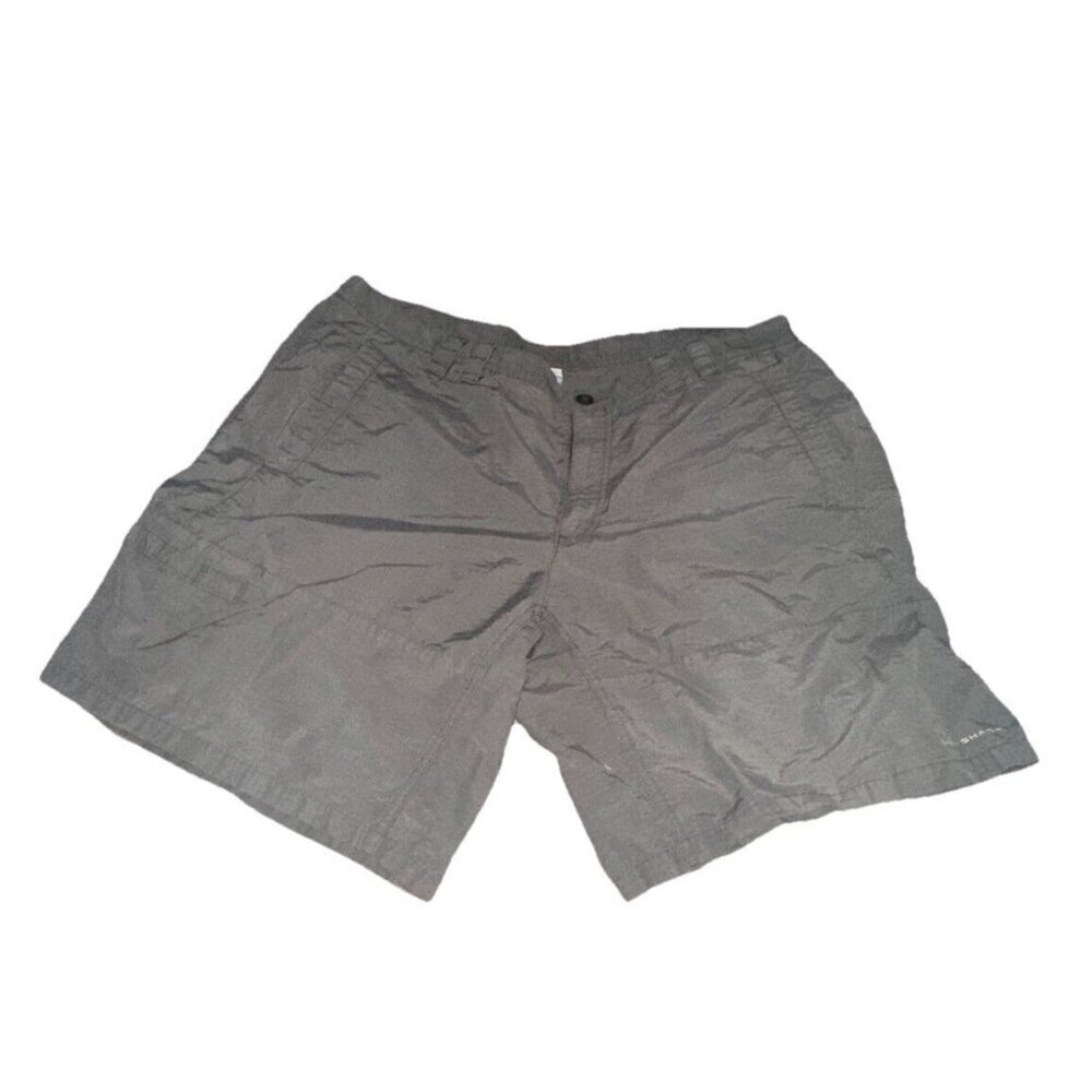 Columbia PFG Gray Omni Shade Nylon Blend Fishing Shorts Size 42 Men